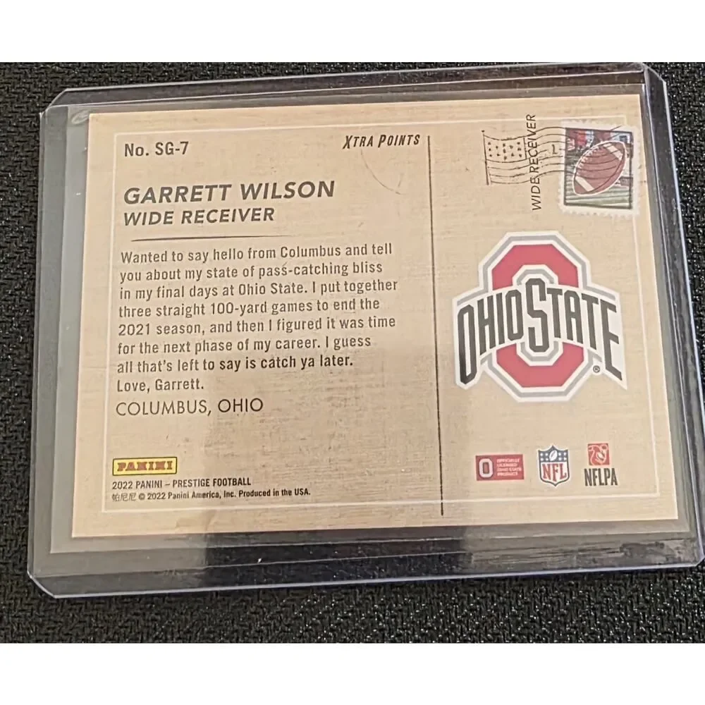 2022 Panini Prestige - Garrett Wilson #SG-7 Xtra Points Red /449 (RC)